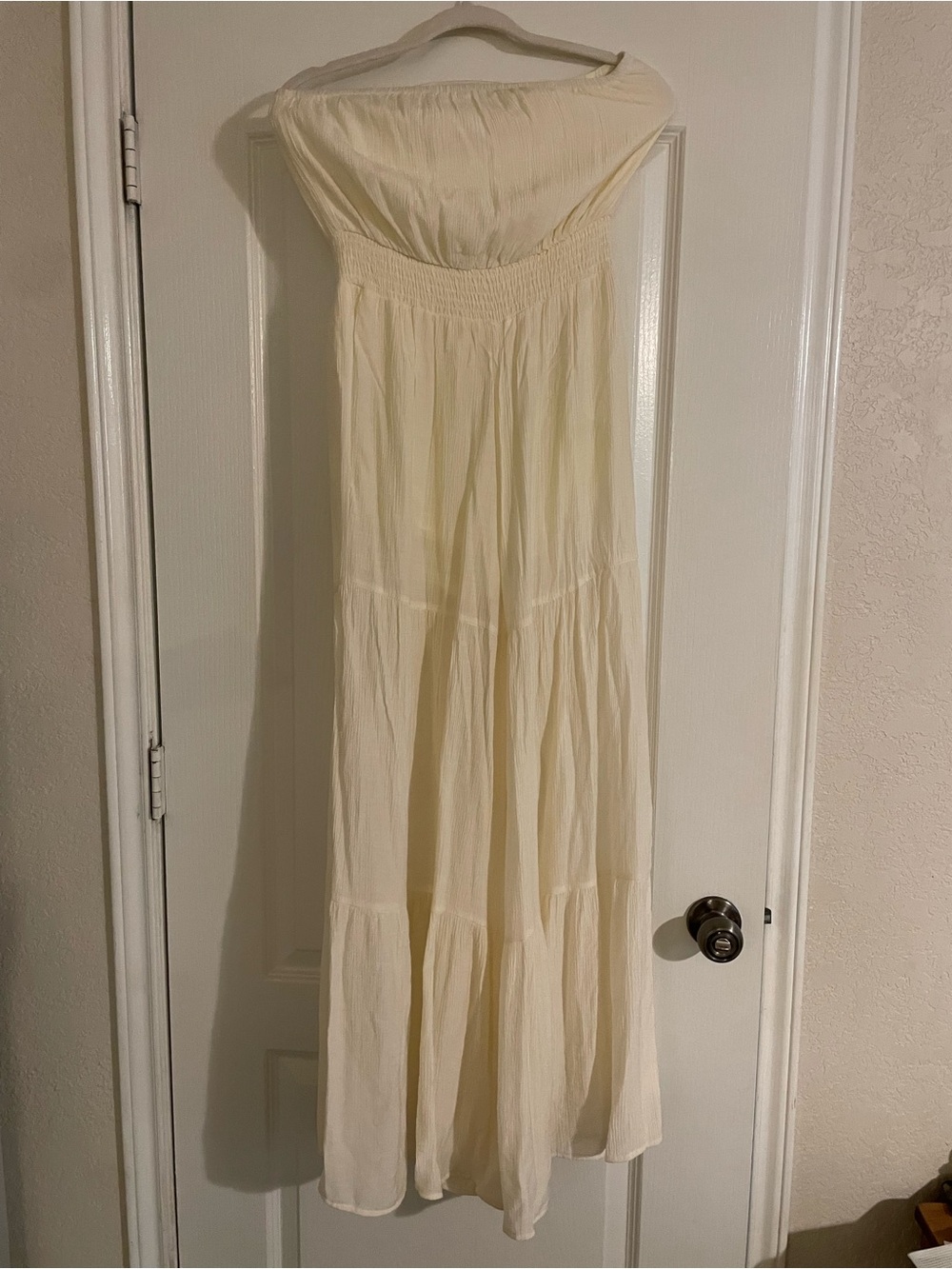 Cream Colored Strapless Romper